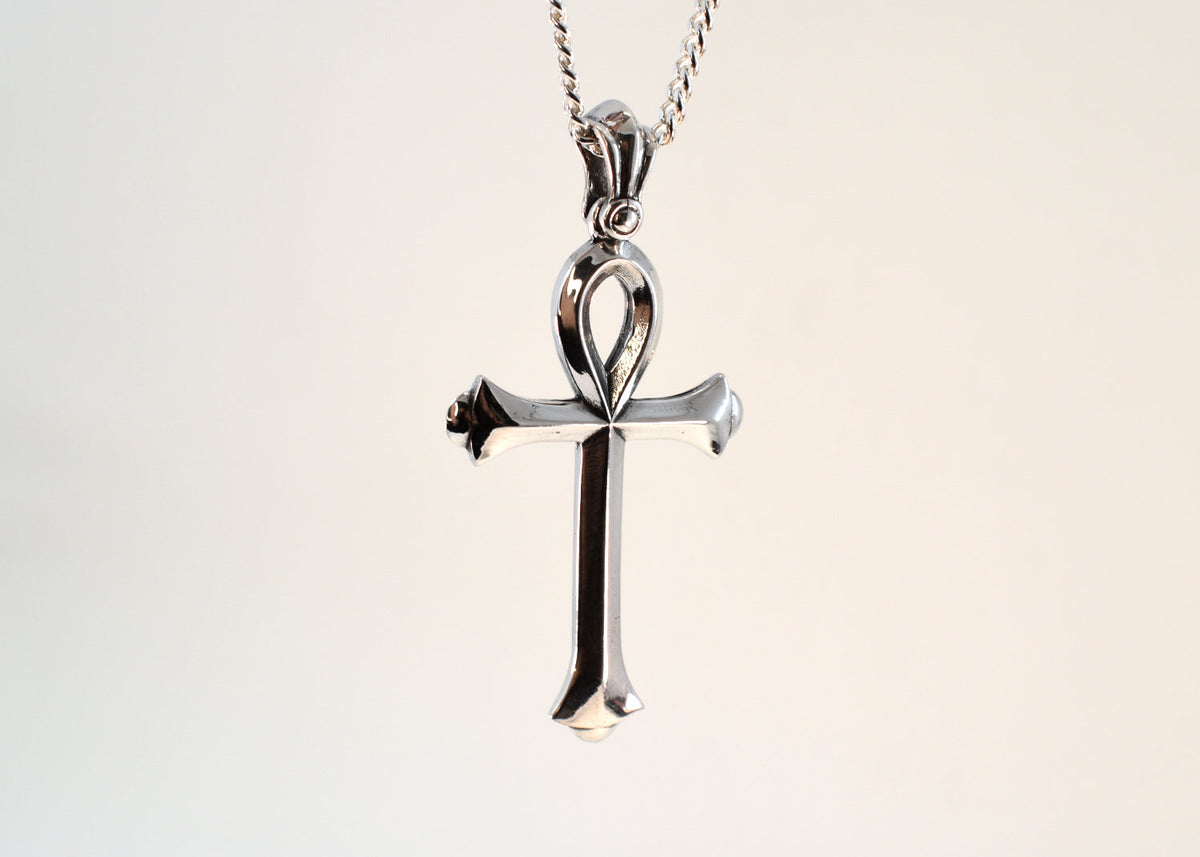 Ankh Cross Necklace Handcrafted by Silver Luthier