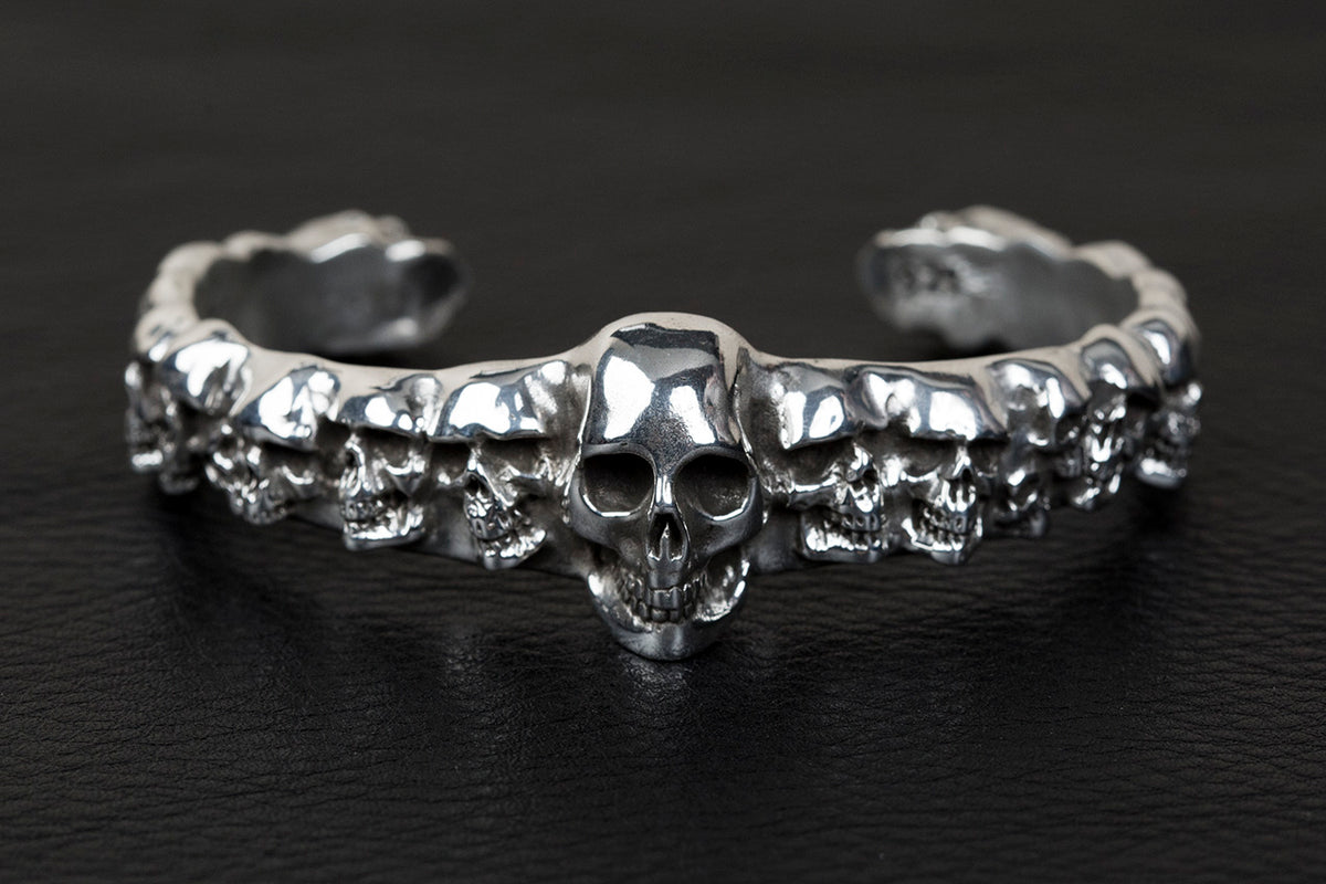 アクセサリー unknown skull silver bracelet archive Skull Cuff Bracelet | Handcrafted by Silver Luthier