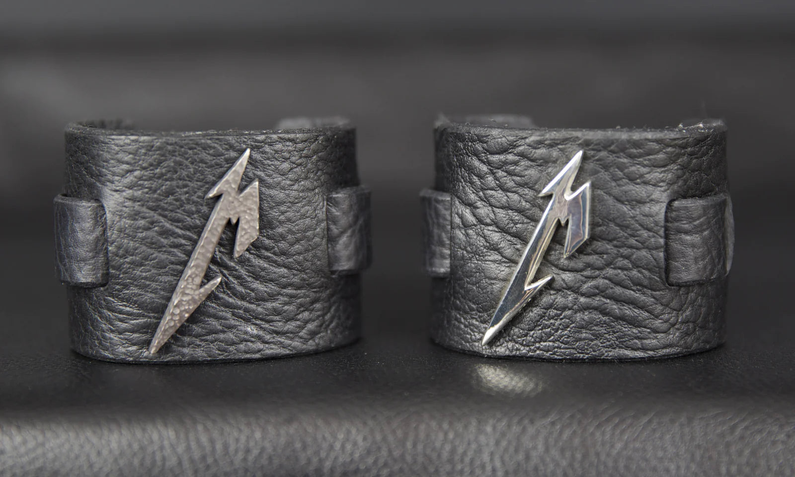 Official Metallica Leather Cuffs Designed by Silver Luthier