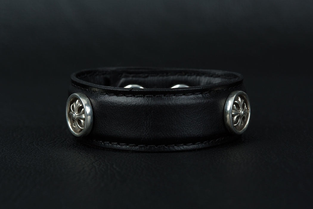 Leather Cuff Bracelet with stars