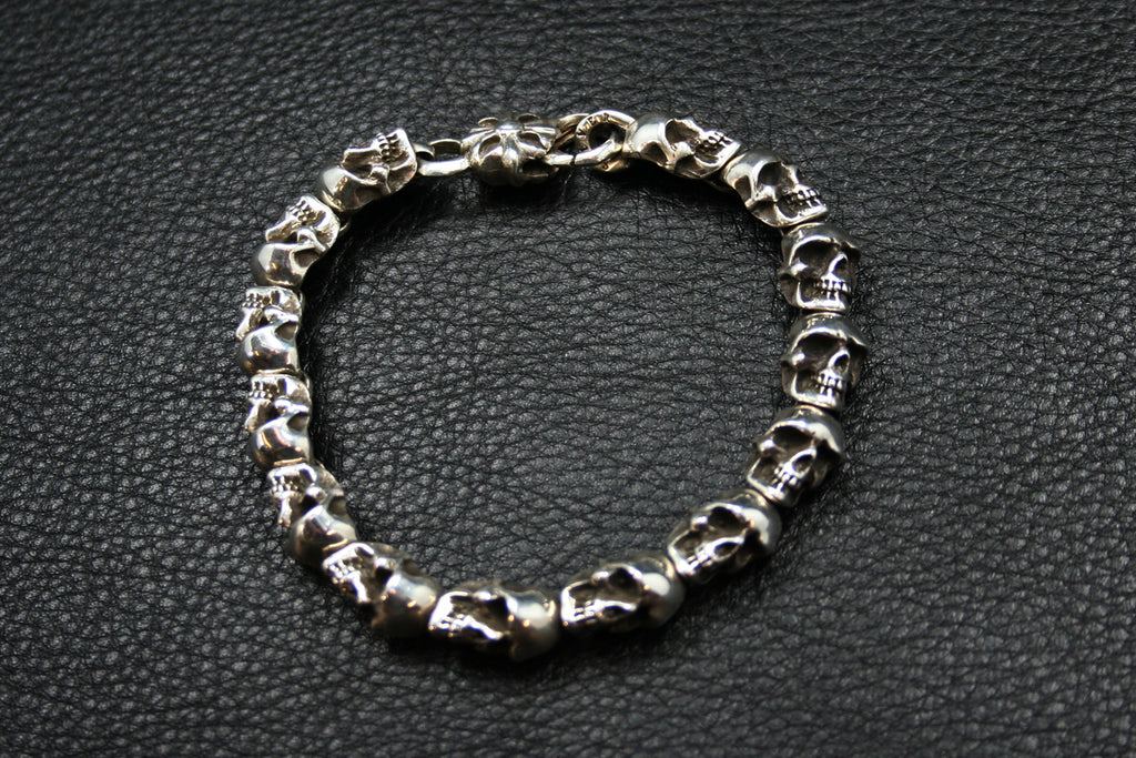 Small Skull Bracelet | Handcrafted by Silver Luthier